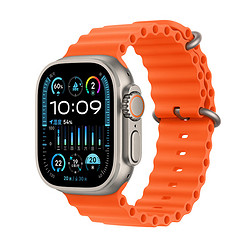 Apple 苹果 Watch Ultra2 智能手表 GPS+蜂窝版 49mm 钛金属 橙色 海洋表带