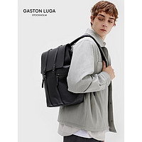 Gaston Luga 电脑双肩包男女皮大容量书包男潮旅行背包防泼水环保材质 典雅黑