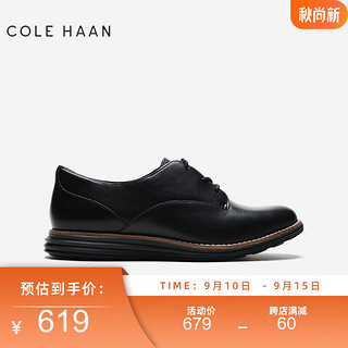 COLE HAAN 歌涵 colehaan歌涵 女鞋牛津鞋 秋冬英伦风休闲皮鞋 黑色-W15291 37