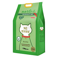 PLUS会员：AATURELIVE N1爱宠爱猫 甄绿茶豆腐猫砂 3.7kg 升级1.5mm