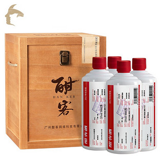 PLUS会员：Hankol 酣客 2017版 53%vol 酱香型白酒 500ml*4瓶 整箱装