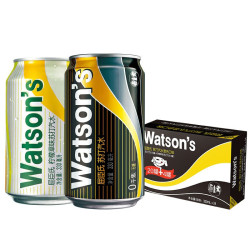 watsons 屈臣氏 苏打水混合系列 330ml（原味黑罐20罐+柠檬草味4罐）