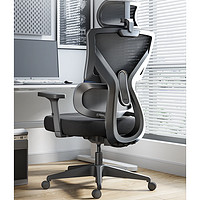 PLUS会员：HBADA 黑白调 P5双背款 人体工学椅