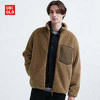 UNIQLO 优衣库 拼接卫衣夹克抓绒衣 460331