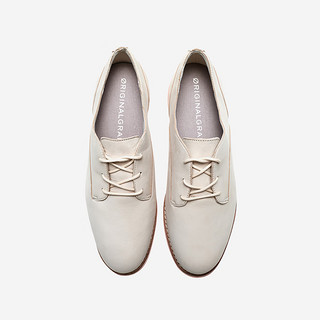 COLE HAAN 歌涵 colehaan  歌涵 女鞋牛津鞋 秋冬英伦风休闲皮鞋 米色