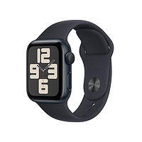 Apple 苹果 Watch SE 2023款 智能手表 GPS版 44mm 午夜色 橡胶表带 S/M