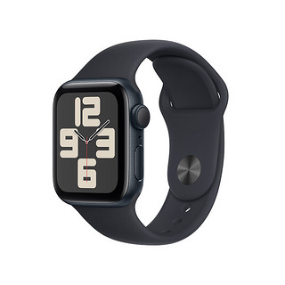 Apple 苹果 Watch SE 2023款 智能手表 GPS版 44mm 午夜色 橡胶表带 M/L