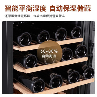格兰法西恩（GRANS FASSIAN）酒柜 压缩机恒温红酒柜葡萄酒白酒柜家用客厅办公室餐厅电子控温小型超薄冷藏保温柜一级能效 恒温保湿酒柜JC-40M