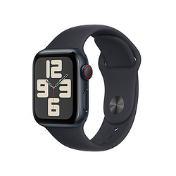 Apple 苹果 Watch SE 2023款 智能手表 GPS+蜂窝版 44mm 午夜色 橡胶表带 M/L
