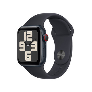 Apple 苹果 Watch SE 2023款 智能手表 GPS+蜂窝版 40mm 午夜色 橡胶表带 S/M