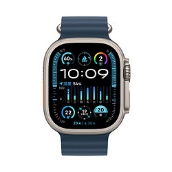 Apple 苹果 Watch Ultra2 智能手表 49mm 钛金属 蓝色 海洋表带