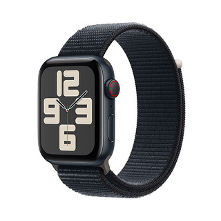 Apple 苹果 Watch SE 2023款 智能手表 GPS+蜂窝版 44mm 午夜色 回环式运动型表带