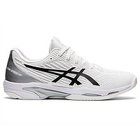 ASICS 亚瑟士 男士运动鞋SOLUTION SPEED FF 2系列缓震耐磨 网状透气 男士网球鞋1041A182 白色/黑色 标准45/US11