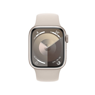 PLUS会员：Apple 苹果 Watch Series 9 智能手表 GPS款 41mm 星光色 橡胶表带 S/M