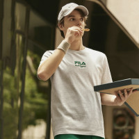 FILA 斐乐 男装夏季运动短袖T恤男子休闲百搭基础透气男士针织短袖衫