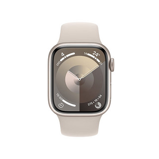 Apple 苹果 Watch Series 9 智能手表 GPS+蜂窝网络款 41mm 星光色铝金属表壳 星光色橡胶表带 S/M