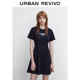 URBAN REVIVO UR女装时尚小个子字母刺绣收腰连衣裙WV33R7AE2000