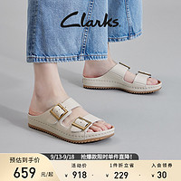 Clarks 其乐 女鞋布鲁克休闲博肯鞋半拖勃肯鞋沙滩凉鞋拖鞋外穿女夏