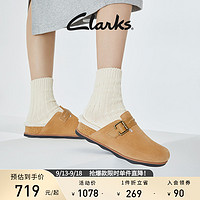 Clarks 其乐 女鞋慵懒穆勒鞋舒适加绒一脚蹬懒人鞋拖鞋女