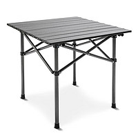 PLUS会员：TFO 户外桌 超轻铝合金折叠四方桌 户外便携野餐烧烤桌2502184 黑色