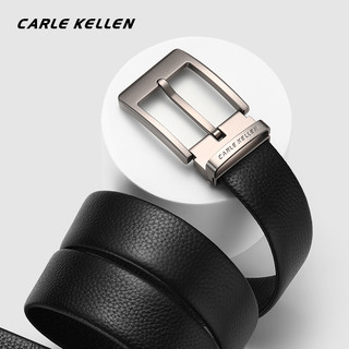 CARLE KELLEN皮带男真皮针扣商务休闲男士腰带潮年轻人纯牛皮裤带