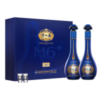88VIP、会员专享：YANGHE 洋河 梦之蓝 蓝色经典 M6+ 52%vol 浓香型白酒 550ml*2瓶 双支装