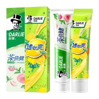 DARLIE 好来 牙膏套装 (茶倍健牙膏初萃茶白桃味160g+透心爽柠檬牙膏120g)
