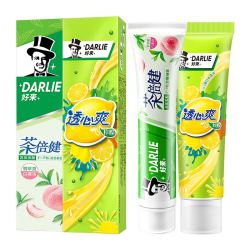 DARLIE 好来 牙膏套装 (茶倍健牙膏初萃茶白桃味160g+透心爽柠檬牙膏120g)
