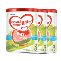 Cow&Gate; 牛栏 牌A2β-酪蛋白奶粉3段1-3岁900g升级版[3罐装]