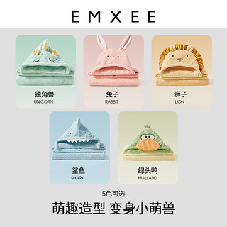 EMXEE 嫚熙 宝宝包被 带帽斗篷 绿头鸭款