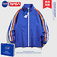 NASA PONY 潮牌联名夹克男士外套春秋季新款青少年休闲情侣上衣服 6016蓝色 XL