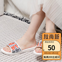 crocs卡骆驰拖鞋女鞋户外沙滩鞋潮流时尚运动鞋居家休闲一字拖凉拖 205260-100 W5/34-35