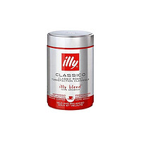 PLUS会员：illy 意利 黑咖啡 意式浓缩 中度烘培咖啡粉250g/罐