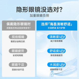 HYDRON 海昌 隐形近视眼镜季抛透明2片装