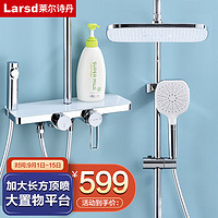 Larsd 莱尔诗丹 淋浴花洒套装 大置物平台四功能沐浴莲蓬头 洗澡淋浴器LD10156