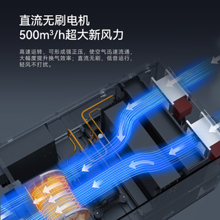 Deye 德业 中央吊装新风除湿机 除湿量65升 别墅地下室管道式抽湿机超薄 全屋轻音除湿 隐藏式DY-CXP65