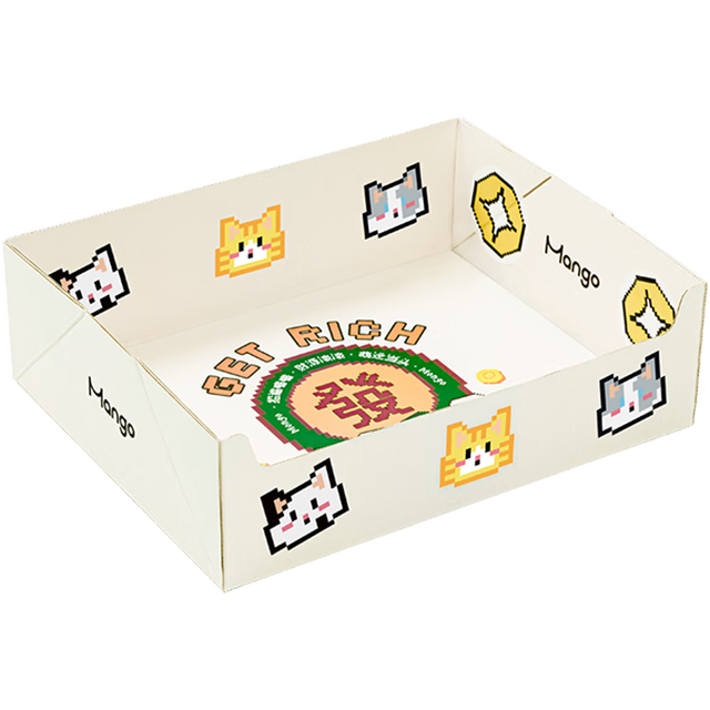 MANGO 芒果 蛮果宠物一次性猫砂盆临时猫厕所便携折叠猫咪外出车载敞开式小猫 小号1个装