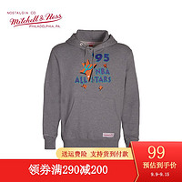 MITCHELL & NESS 套头卫衣拉链卫衣 MN外套运动服 NBA湖人公牛男装上衣套头衫 全明星95 M