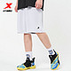  XTEP 特步 运动短裤男针织五分裤宽松休闲篮球男裤 白色 XL　