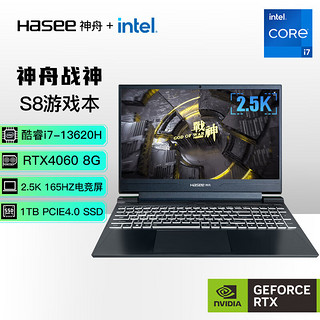 Hasee 神舟 战神S8 13代英特尔酷睿i7 15.6英寸笔记本电脑