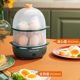 九阳蒸蛋器煮蛋器家用宿舍自动断电小型多功能早餐鸡蛋GE140 蓝色