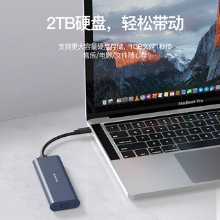 BLUEENDLESS 蓝硕 M2固态硬盘盒子USB3.1电脑10Gbps高速移动外置双协议硬盘盒子