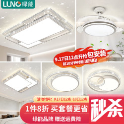 LUNO 绿能 客厅大灯新款网红卧室吸顶灯饰全屋三室两厅广东中山灯具现代简约 套餐4大气三室两厅