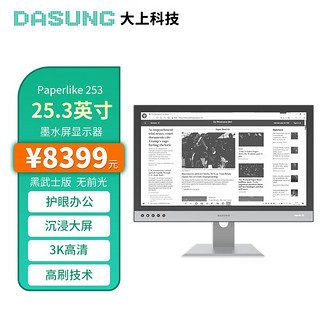 DASUNG 大上科技 Paperlike 253 25.3英寸 黑武士 E-ink磨砂墨水屏 显示器（3200*1800）