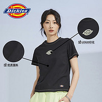 Dickies 帝客 T恤女纯棉元气少女简约款上衣DK010332 黑色 L