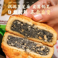 fushikang 富世康 广式五仁月饼传统老式糕点中秋礼品山东早餐甜点心零食 黑芝麻月饼1斤（5个）