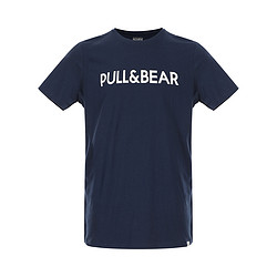 PULL&BEAR 男士时髦摩登印花字母短袖T恤