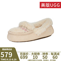 UGG 美版UGG女款ANSLEY羊毛保暖柔软舒适豆豆鞋雪地靴1143975 NAT-然白色 39