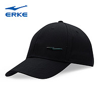 ERKE 鸿星尔克 男士鸭舌帽女士黑色棒球帽大头帽子男红星erke专卖店正品
