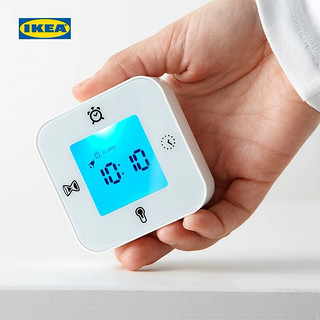 IKEA 宜家 KLOCKIS库克斯钟温度计闹铃计时器白色现代简约北欧风